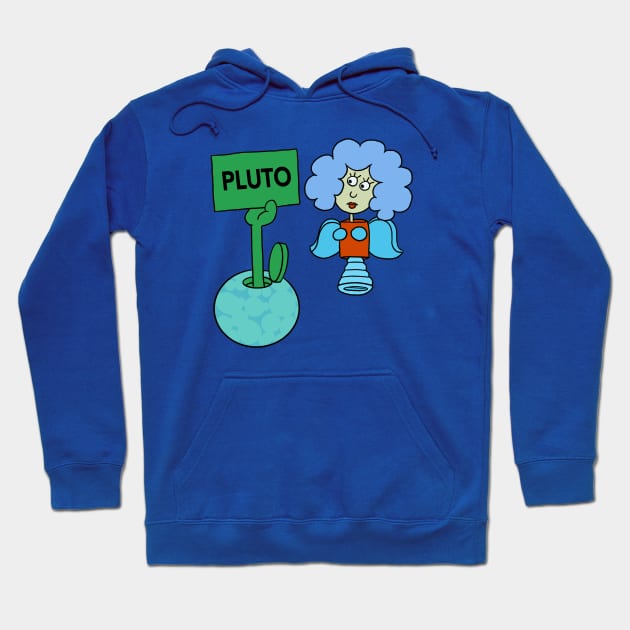 Interplanet Janet - Pluto Hoodie by ThirteenthFloor